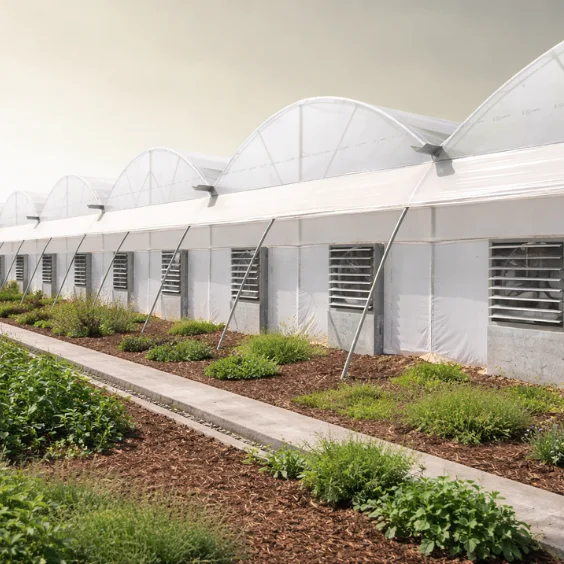 Side roll-up ventilation with insect netting fitted
